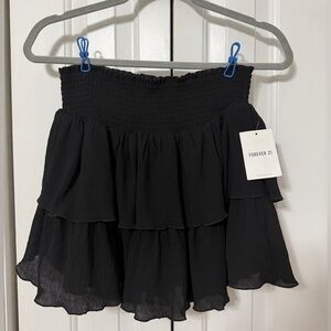 Forever 21 Black Tiered Mini Skirt